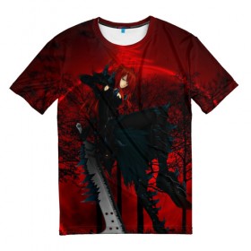 Мужская футболка 3D с принтом Red в Курске, 100% полиэфир | прямой крой, круглый вырез горловины, длина до линии бедер | fairy tail | хвост феи