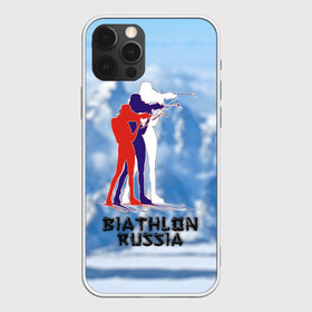 Чехол для iPhone 12 Pro с принтом Biathlon russia в Курске, силикон | область печати: задняя сторона чехла, без боковых панелей | биатлон