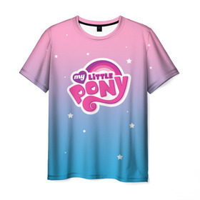 Мужская футболка 3D с принтом My Little Pony в Курске, 100% полиэфир | прямой крой, круглый вырез горловины, длина до линии бедер | Тематика изображения на принте: dash | rainbow