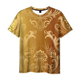 Мужская футболка 3D с принтом Золотой пассаж в Курске, 100% полиэфир | прямой крой, круглый вырез горловины, длина до линии бедер | vppd | золото | премиум | эксклюзив