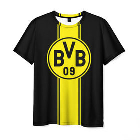 Мужская футболка 3D с принтом BVB в Курске, 100% полиэфир | прямой крой, круглый вырез горловины, длина до линии бедер | borussia dortmund | боруссия дортмунд | бундеслига | германия | футбол | футболист