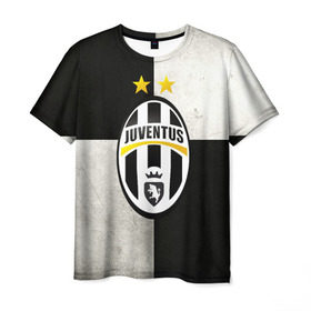 Мужская футболка 3D с принтом Juventus FC в Курске, 100% полиэфир | прямой крой, круглый вырез горловины, длина до линии бедер | juve | италия | клуб | фк | футбол | футбольный | ювентус