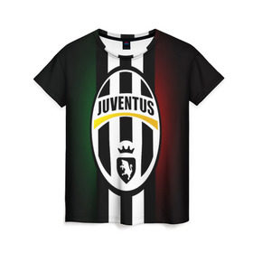 Женская футболка 3D с принтом Juventus FC в Курске, 100% полиэфир ( синтетическое хлопкоподобное полотно) | прямой крой, круглый вырез горловины, длина до линии бедер | juve | италия | клуб | фк | футбол | футбольный | ювентус