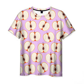 Мужская футболка 3D с принтом Молодильные яблочки в Курске, 100% полиэфир | прямой крой, круглый вырез горловины, длина до линии бедер | life in da trash | vogue | алена двойченкова | вог | двойченкова | егор дружинин | мига | мигель | молодильные яблочки | персики | танцы | танцы на тнт | тнт | яблоки | яблочки
