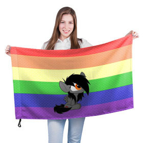 Флаг 3D с принтом Литл Пони радуга в Курске, 100% полиэстер | плотность ткани — 95 г/м2, размер — 67 х 109 см. Принт наносится с одной стороны | mlp