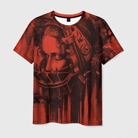 Мужская футболка 3D с принтом Saw в Курске, 100% полиэфир | прямой крой, круглый вырез горловины, длина до линии бедер | пила