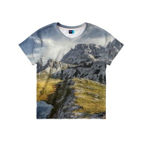 Детская футболка 3D с принтом Свежий воздух в Курске, 100% гипоаллергенный полиэфир | прямой крой, круглый вырез горловины, длина до линии бедер, чуть спущенное плечо, ткань немного тянется | горы. природа | красота | пейзаж | свежесть | скалы