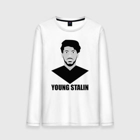 Мужской лонгслив хлопок с принтом Young Stalin в Курске, 100% хлопок |  | Тематика изображения на принте: молодой | патриот | россия | советский | ссср | сталин