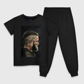 Детская пижама хлопок с принтом Ragnar Lodbrock в Курске, 100% хлопок |  брюки и футболка прямого кроя, без карманов, на брюках мягкая резинка на поясе и по низу штанин
 | ragnar lodbrock | vikings | викинги | рагнар лодброк