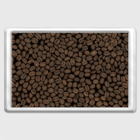 Магнит 45*70 с принтом Кофейные зёрна в Курске, Пластик | Размер: 78*52 мм; Размер печати: 70*45 | coffee | coffee grains | grains | кофе | кофейные зёрна