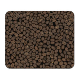 Коврик прямоугольный с принтом Кофейные зёрна в Курске, натуральный каучук | размер 230 х 185 мм; запечатка лицевой стороны | Тематика изображения на принте: coffee | coffee grains | grains | кофе | кофейные зёрна