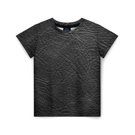 Детская футболка 3D с принтом Black leather в Курске, 100% гипоаллергенный полиэфир | прямой крой, круглый вырез горловины, длина до линии бедер, чуть спущенное плечо, ткань немного тянется | 