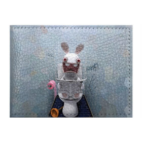Обложка для студенческого билета с принтом Кролик с газетой в Курске, натуральная кожа | Размер: 11*8 см; Печать на всей внешней стороне | rabbids | вантуз | горшок | зайцы засранцы | заяц | туалет