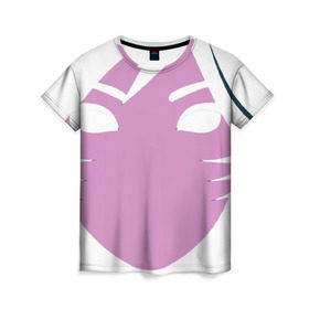 Женская футболка 3D с принтом Ghost Ahri в Курске, 100% полиэфир ( синтетическое хлопкоподобное полотно) | прямой крой, круглый вырез горловины, длина до линии бедер | ahri | league of legends | ари | лига легенд
