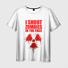 Мужская футболка 3D с принтом The Walking Dead в Курске, 100% полиэфир | прямой крой, круглый вырез горловины, длина до линии бедер | 