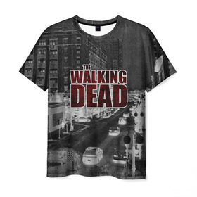 Мужская футболка 3D с принтом The Walking Dead в Курске, 100% полиэфир | прямой крой, круглый вырез горловины, длина до линии бедер | Тематика изображения на принте: 