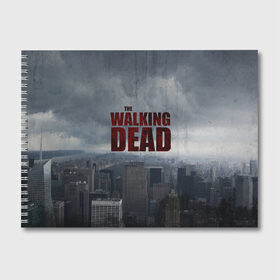 Альбом для рисования с принтом The Walking Dead в Курске, 100% бумага
 | матовая бумага, плотность 200 мг. | the walking dead | америка | апокалипсис | глен | дерил | зомби | карл | кровь | рик | сша | ходячие мертвецы