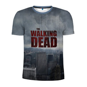 Мужская футболка 3D спортивная с принтом The Walking Dead в Курске, 100% полиэстер с улучшенными характеристиками | приталенный силуэт, круглая горловина, широкие плечи, сужается к линии бедра | the walking dead | америка | апокалипсис | глен | дерил | зомби | карл | кровь | рик | сша | ходячие мертвецы