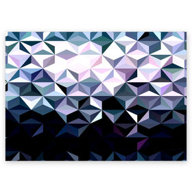 Поздравительная открытка с принтом Lowpoly Pattern в Курске, 100% бумага | плотность бумаги 280 г/м2, матовая, на обратной стороне линовка и место для марки
 | Тематика изображения на принте: polygon | абстракция | серый