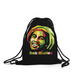 Рюкзак-мешок 3D с принтом Bob Marley в Курске, 100% полиэстер | плотность ткани — 200 г/м2, размер — 35 х 45 см; лямки — толстые шнурки, застежка на шнуровке, без карманов и подкладки | боб марли | регги
