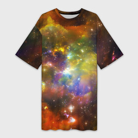 Платье-футболка 3D с принтом Звёздный мир в Курске,  |  | Тематика изображения на принте: вселенная | галактика | звёзды | космическое пространство | космос | созвездие