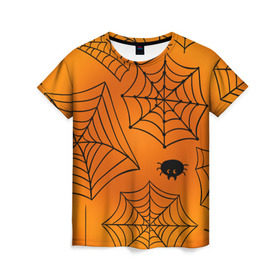 Женская футболка 3D с принтом Halloween в Курске, 100% полиэфир ( синтетическое хлопкоподобное полотно) | прямой крой, круглый вырез горловины, длина до линии бедер | cat | dark | halloween | вамп | вампир | ведьма | готика | кот | кошка | магия | ночь | тыква | хэллоуин