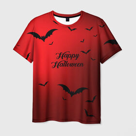 Мужская футболка 3D с принтом Halloween в Курске, 100% полиэфир | прямой крой, круглый вырез горловины, длина до линии бедер | cat | dark | halloween | вамп | вампир | ведьма | готика | кот | кошка | магия | ночь | тыква | хэллоуин