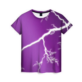 Женская футболка 3D с принтом cs:go - Lightning strike в Курске, 100% полиэфир ( синтетическое хлопкоподобное полотно) | прямой крой, круглый вырез горловины, длина до линии бедер | cs | csgo | lightning strike | го | кс | удар молнии
