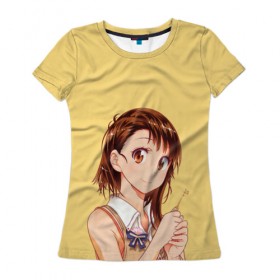 Женская футболка 3D с принтом Притворная любовь в Курске, 100% полиэфир ( синтетическое хлопкоподобное полотно) | прямой крой, круглый вырез горловины, длина до линии бедер | anime | love | аниме | любовь