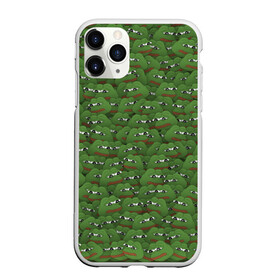 Чехол для iPhone 11 Pro матовый с принтом Грустные лягушки в Курске, Силикон |  | frog | mem | sad | мем