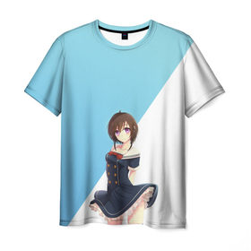 Мужская футболка 3D с принтом Девушка в Курске, 100% полиэфир | прямой крой, круглый вырез горловины, длина до линии бедер | anime | art | girl | woman | аниме | арт | девушка