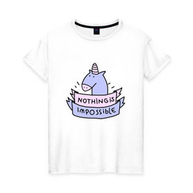 Женская футболка хлопок с принтом unicorn в Курске, 100% хлопок | прямой крой, круглый вырез горловины, длина до линии бедер, слегка спущенное плечо | tmblr | tumbler | unicorn | единорог