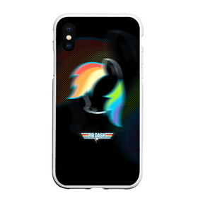 Чехол для iPhone XS Max матовый с принтом My Little Pony в Курске, Силикон | Область печати: задняя сторона чехла, без боковых панелей | dash | rainbow | пони | радуга
