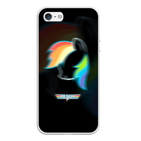 Чехол для iPhone 5/5S матовый с принтом My Little Pony в Курске, Силикон | Область печати: задняя сторона чехла, без боковых панелей | dash | rainbow | пони | радуга