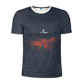 Мужская футболка 3D спортивная с принтом Атака Титанов в Курске, 100% полиэстер с улучшенными характеристиками | приталенный силуэт, круглая горловина, широкие плечи, сужается к линии бедра | 