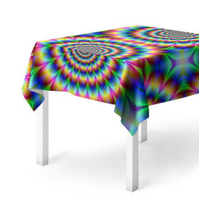 Скатерть 3D с принтом Grazy fractal в Курске, 100% полиэстер (ткань не мнется и не растягивается) | Размер: 150*150 см | fraktal | luxury | premium | vip | премиум | фрактал | эксклюзив