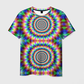 Мужская футболка 3D с принтом Grazy fractal в Курске, 100% полиэфир | прямой крой, круглый вырез горловины, длина до линии бедер | fraktal | luxury | premium | vip | премиум | фрактал | эксклюзив