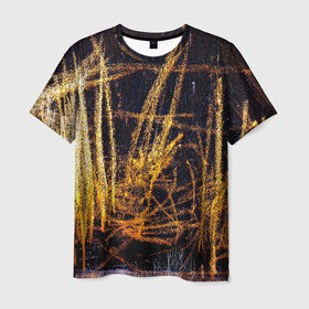 Мужская футболка 3D с принтом Заштриховка в Курске, 100% полиэфир | прямой крой, круглый вырез горловины, длина до линии бедер | цветные | штрихи