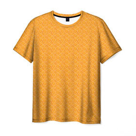 Мужская футболка 3D с принтом Текстура апельсин в Курске, 100% полиэфир | прямой крой, круглый вырез горловины, длина до линии бедер | orange | апельсин | еда | мода | стиль | текстура