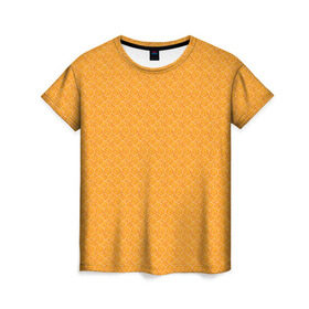 Женская футболка 3D с принтом Текстура апельсин в Курске, 100% полиэфир ( синтетическое хлопкоподобное полотно) | прямой крой, круглый вырез горловины, длина до линии бедер | orange | апельсин | еда | мода | стиль | текстура