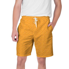 Мужские шорты 3D с принтом Текстура апельсин в Курске,  полиэстер 100% | прямой крой, два кармана без застежек по бокам. Мягкая трикотажная резинка на поясе, внутри которой широкие завязки. Длина чуть выше колен | orange | апельсин | еда | мода | стиль | текстура