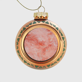 Стеклянный ёлочный шар с принтом Розовый мрамор - Венец в Курске, Стекло | Диаметр: 80 мм | Тематика изображения на принте: каменный | камень | мрамор | мраморный | розовый мрамор