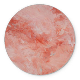 Коврик круглый с принтом Розовый мрамор - Венец в Курске, резина и полиэстер | круглая форма, изображение наносится на всю лицевую часть | Тематика изображения на принте: каменный | камень | мрамор | мраморный | розовый мрамор