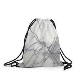 Рюкзак-мешок 3D с принтом Белый мрамор в Курске, 100% полиэстер | плотность ткани — 200 г/м2, размер — 35 х 45 см; лямки — толстые шнурки, застежка на шнуровке, без карманов и подкладки | каменный | камень
