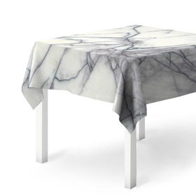 Скатерть 3D с принтом Белый мрамор в Курске, 100% полиэстер (ткань не мнется и не растягивается) | Размер: 150*150 см | каменный | камень