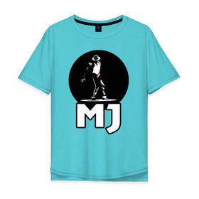 Мужская футболка хлопок Oversize с принтом Майкл Джексон в Курске, 100% хлопок | свободный крой, круглый ворот, “спинка” длиннее передней части | Тематика изображения на принте: michael jackson | mj | король | майкл джексон | поп музыка
