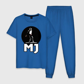 Мужская пижама хлопок с принтом Майкл Джексон в Курске, 100% хлопок | брюки и футболка прямого кроя, без карманов, на брюках мягкая резинка на поясе и по низу штанин
 | michael jackson | mj | король | майкл джексон | поп музыка