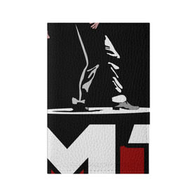 Обложка для паспорта матовая кожа с принтом Майкл Джексон в Курске, натуральная матовая кожа | размер 19,3 х 13,7 см; прозрачные пластиковые крепления | michael jackson | mj | король | майкл джексон | поп музыка