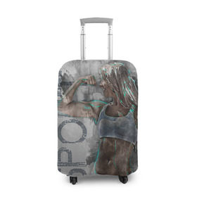 Чехол для чемодана 3D с принтом Фитоняшка в Курске, 86% полиэфир, 14% спандекс | двустороннее нанесение принта, прорези для ручек и колес | fitness