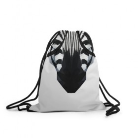 Рюкзак-мешок 3D с принтом Zebra with Glasses в Курске, 100% полиэстер | плотность ткани — 200 г/м2, размер — 35 х 45 см; лямки — толстые шнурки, застежка на шнуровке, без карманов и подкладки | 